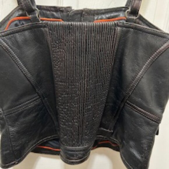 HARLEY DAVIDSON LEATHER ZIPPERED BUSTIER/HALTER - Picture 13 of 16
